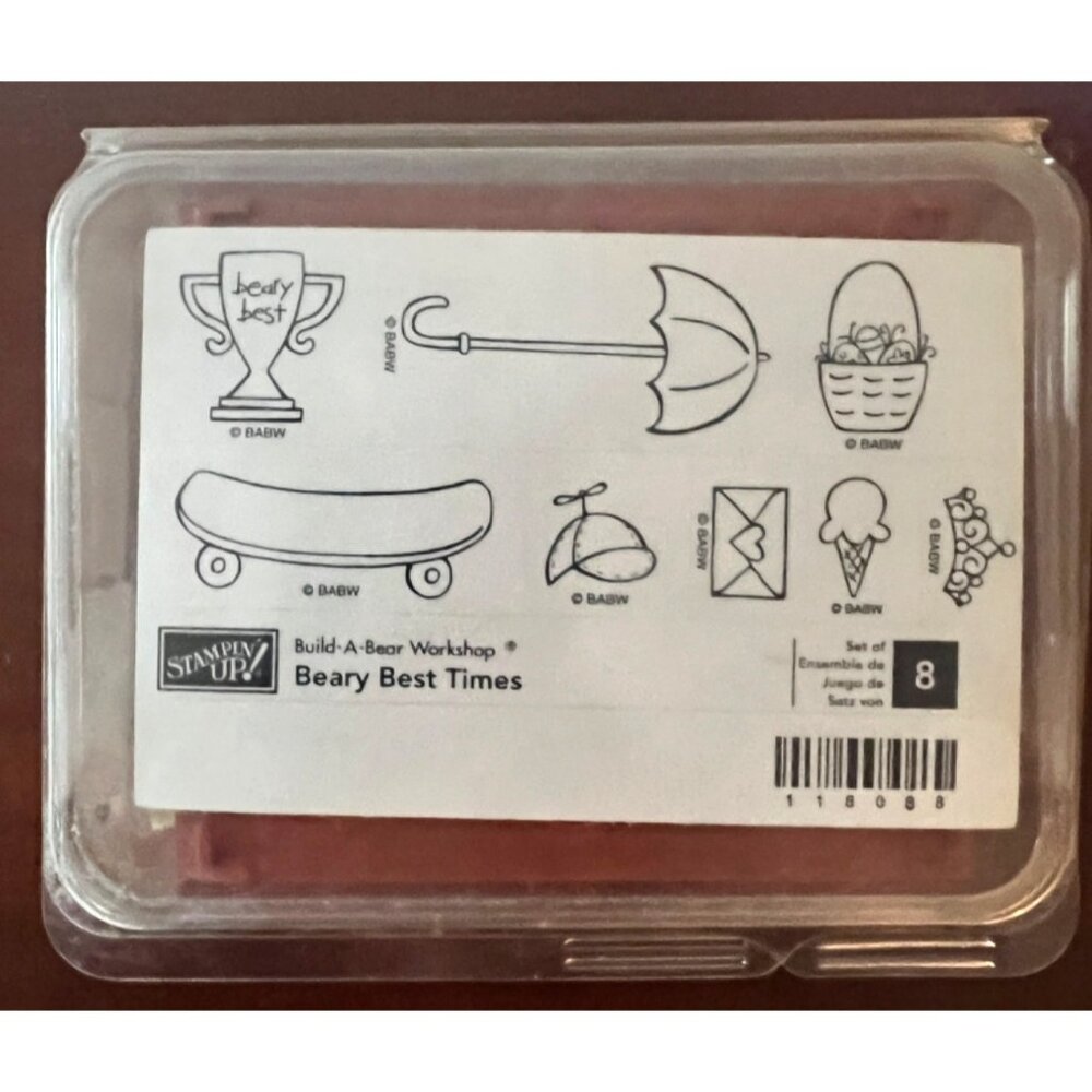 Stampin Up! Berry Best Times Rubber Stamp Set build a bear unmounted 118088